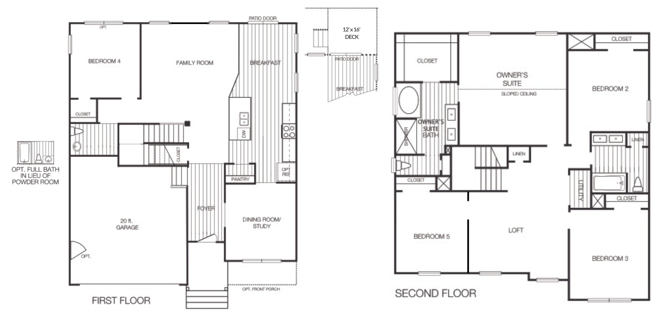 Floor plan for the Elmsted lot 46 section 7 for sale in Castleton by Boyd Homes.